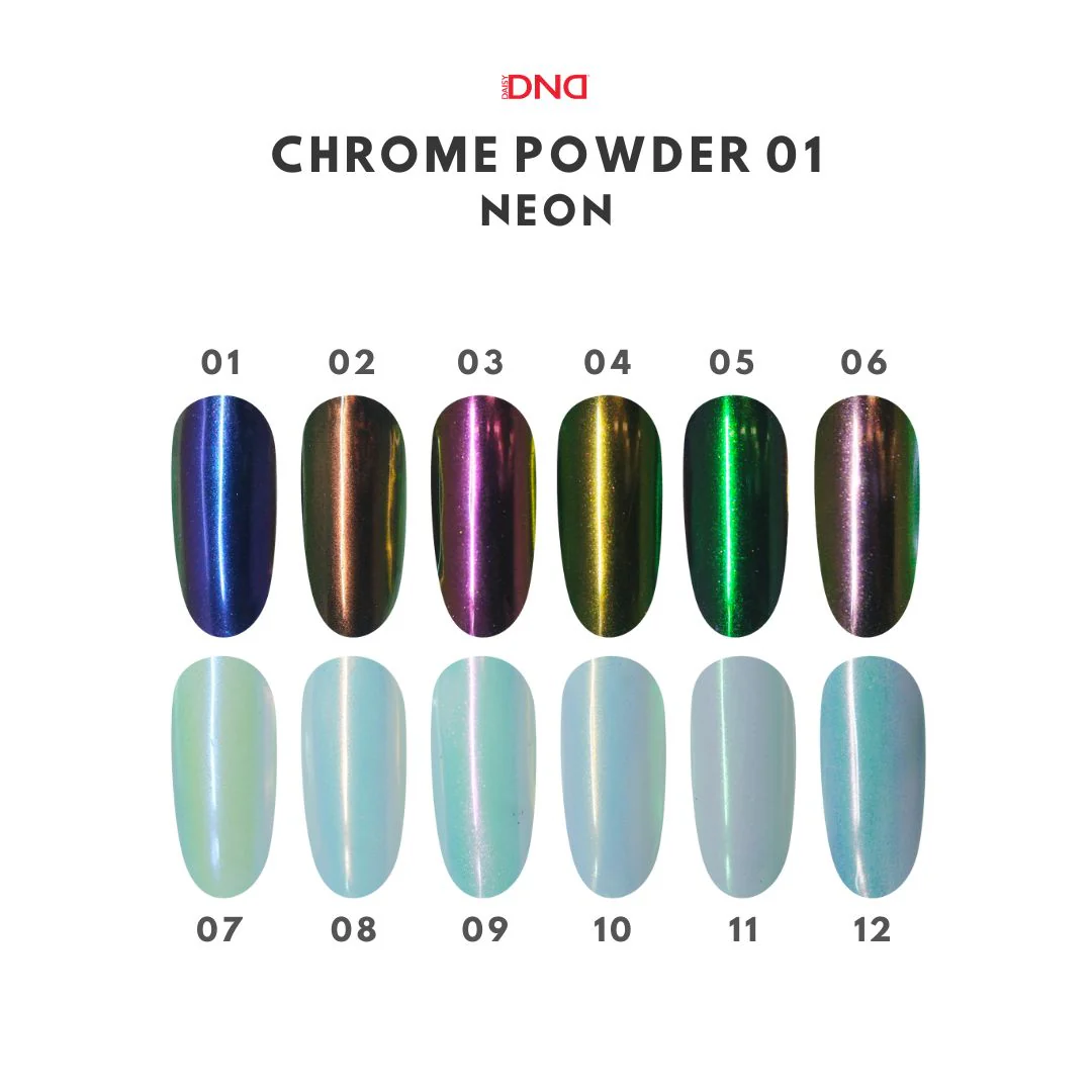 DND Chrome Powder — Neon #01 (12pcs.) - Image 8