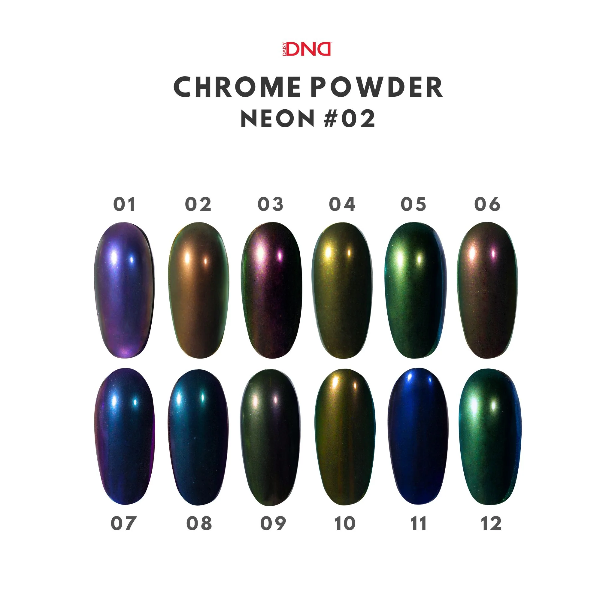 DND Chrome Powder — Neon #02 (12pcs.) - Image 4